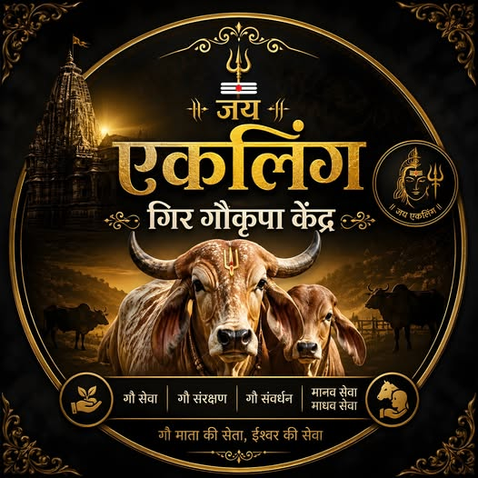 जय एकलिंग गिर गौकृपा केंद्र लोगो